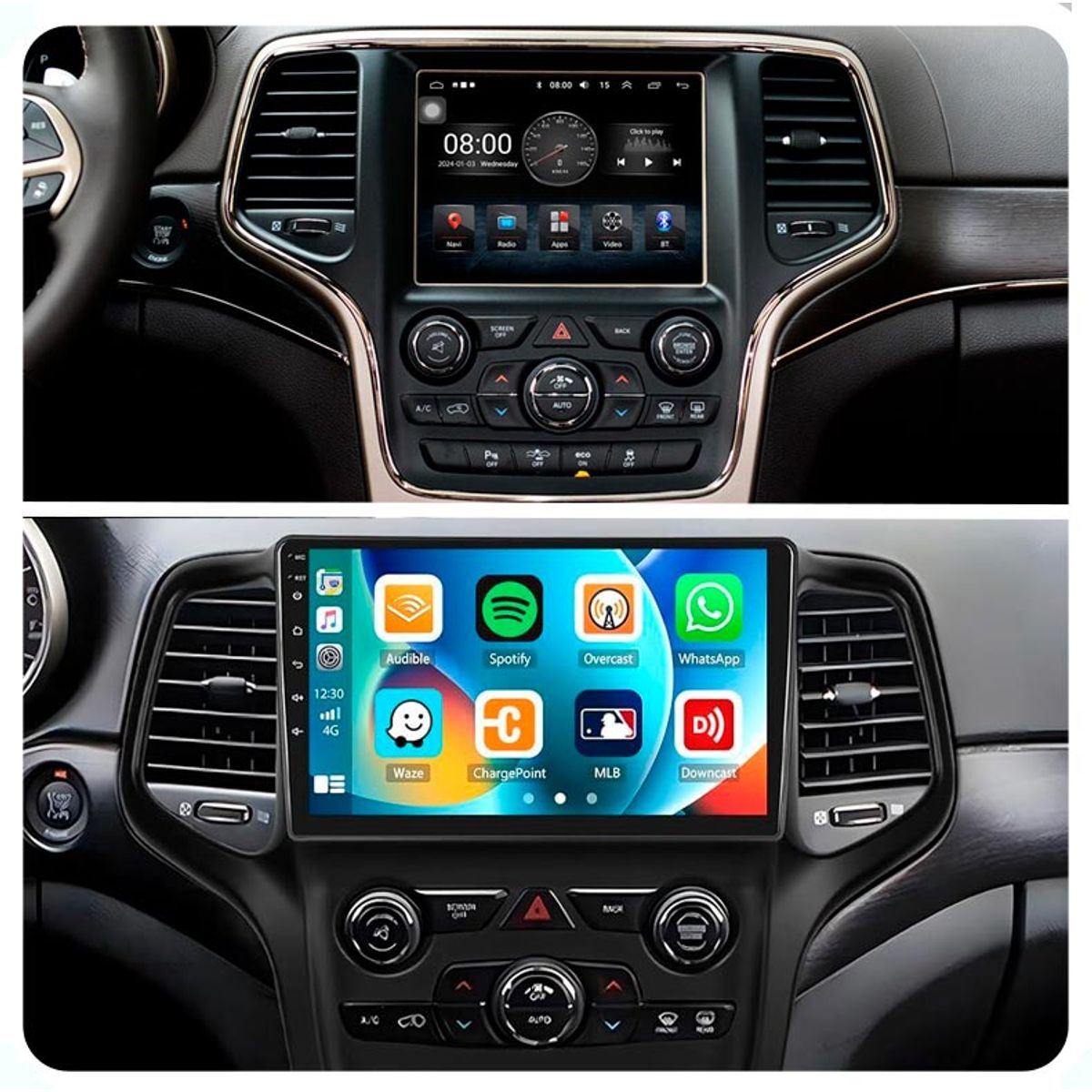 JEEP - Radio Carplay Para Jeep Grand Cherokee 2014-2017 instalada