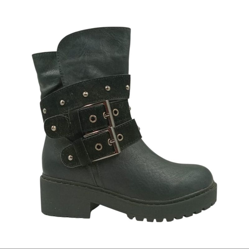 HERIEL - Botín Negro Tachas Mujer