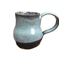 GENERICO - Mate color negro turquesa en Cerámica Gres Hecho a Mano