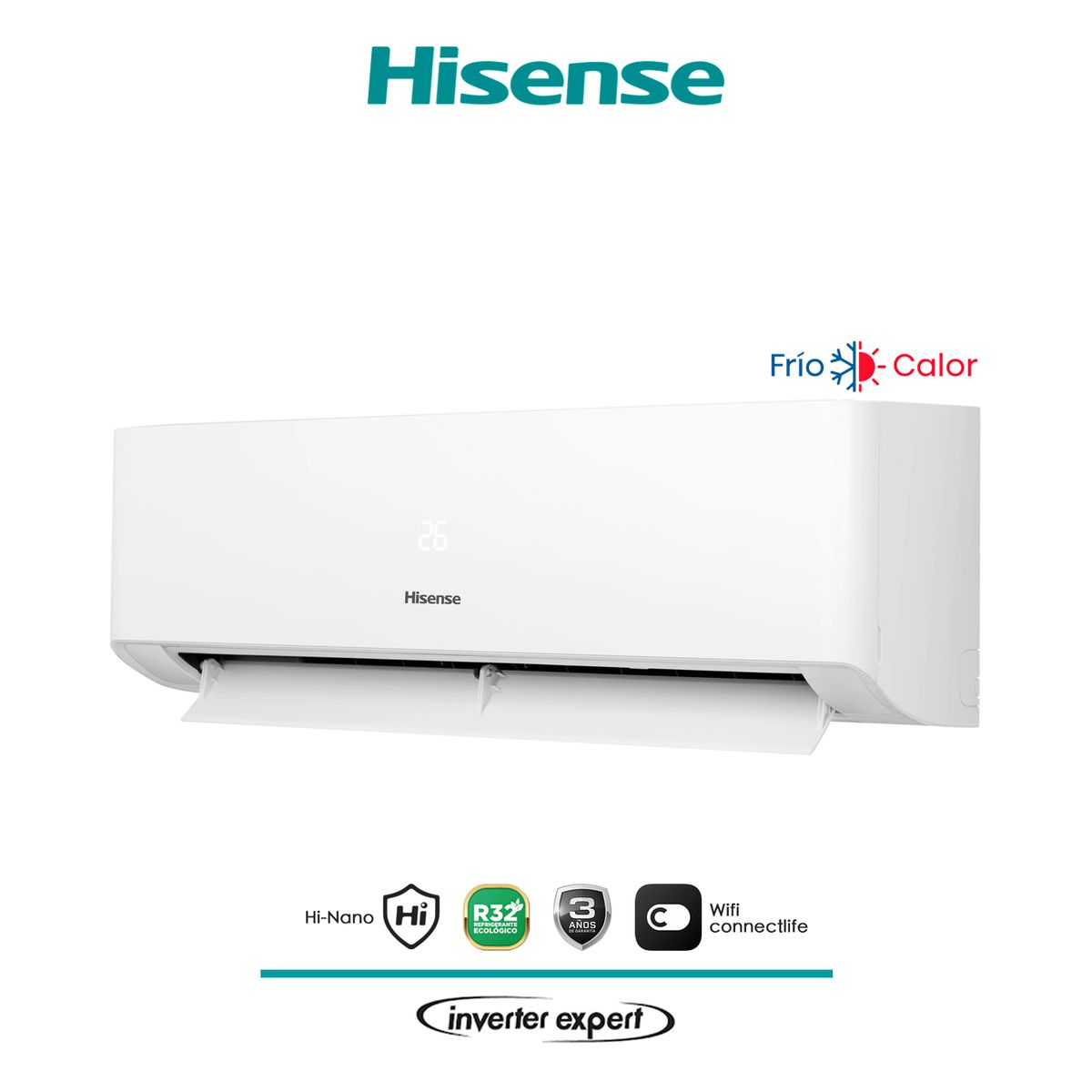 HISENSE - Aire Acondicionado Hisense 12000 BTU Hi-Vida - Inverter Expert