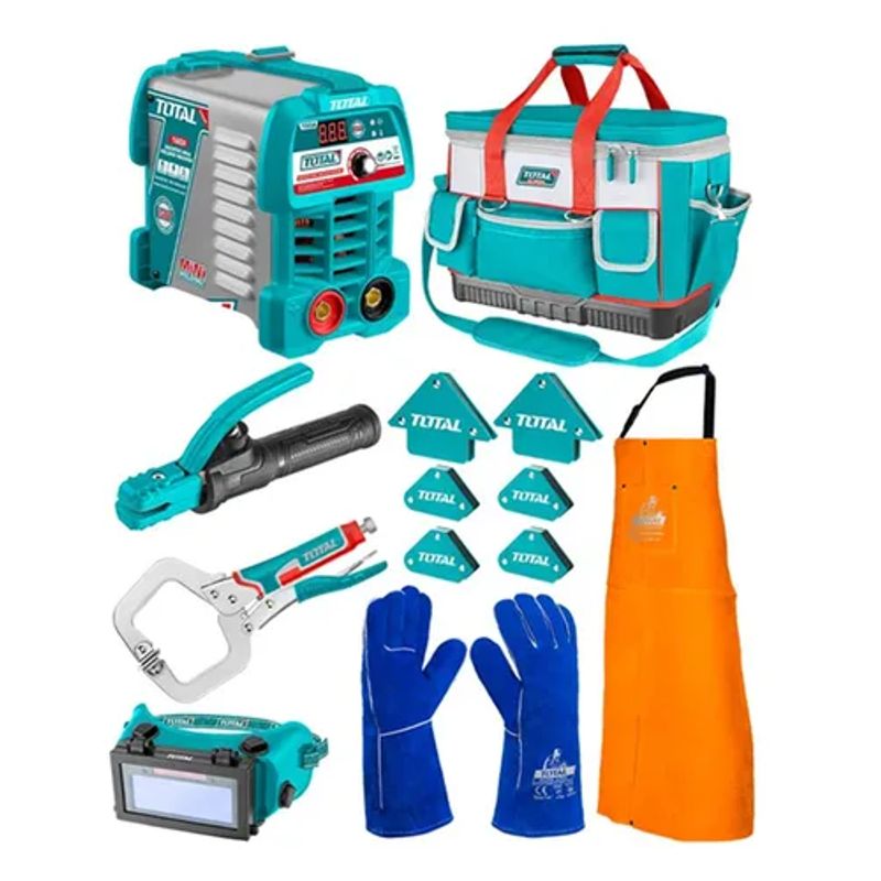 TOTAL TOOLS - Kit Maquina De Soldar Soldadora 160a+ 7 Accesorios Total
