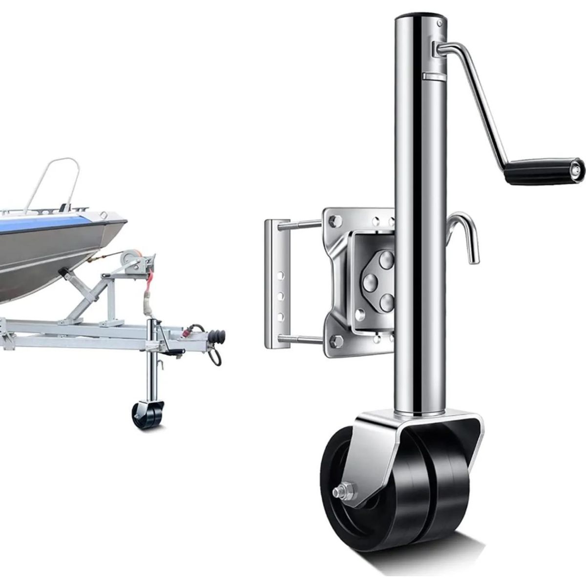 GENERICO - Rueda Doble De Apoyo Para Carro De Arrastre 1500 Libras