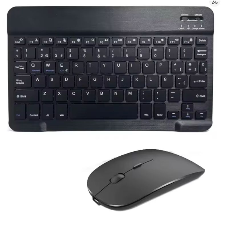 GENERICO - Kit Teclado+mouse Para Ipad Tablet Teléfono Tv Bluetooth Negro Negro