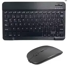 GENERICO - Kit Teclado+mouse Para Ipad Tablet Teléfono Tv Bluetooth Negro Negro