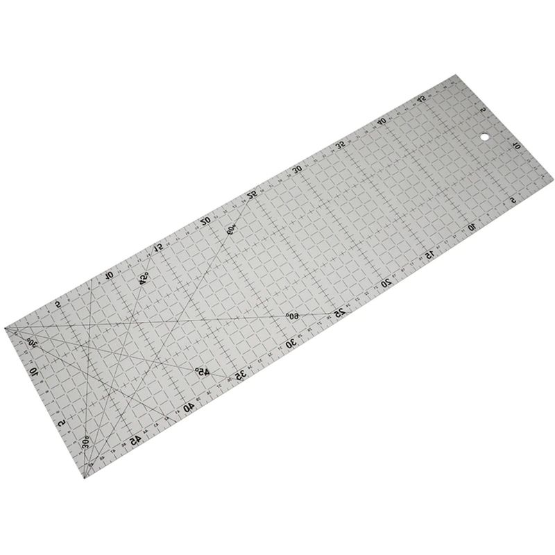 GENERICO - Regla Patchwork Quilting 60x15cm Con Ángulos 30-45-60 Grados