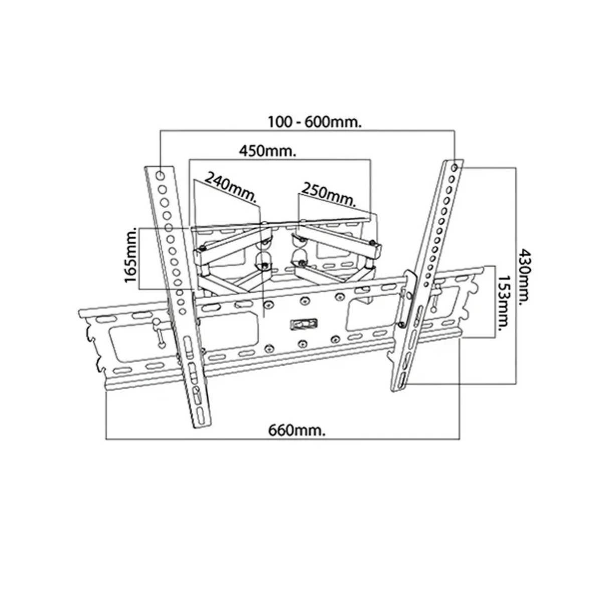 GENERICO - Soporte Para Tv De 20 A 65 Pulgadas Doble Brazo