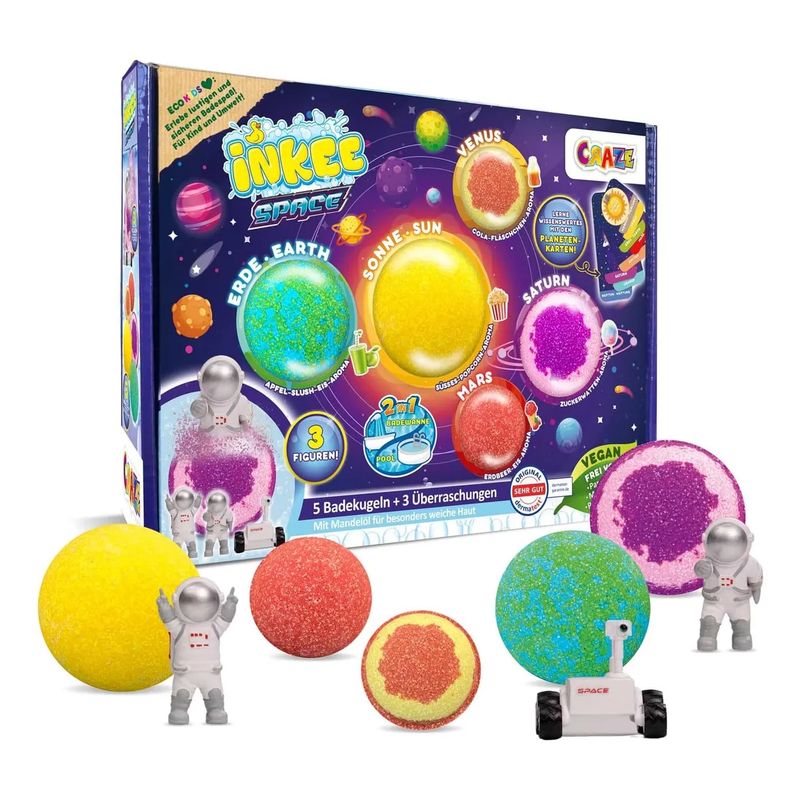 GENERICO - Bombas Baño Efervescentes Y Tarjetas Planetas Para Niños