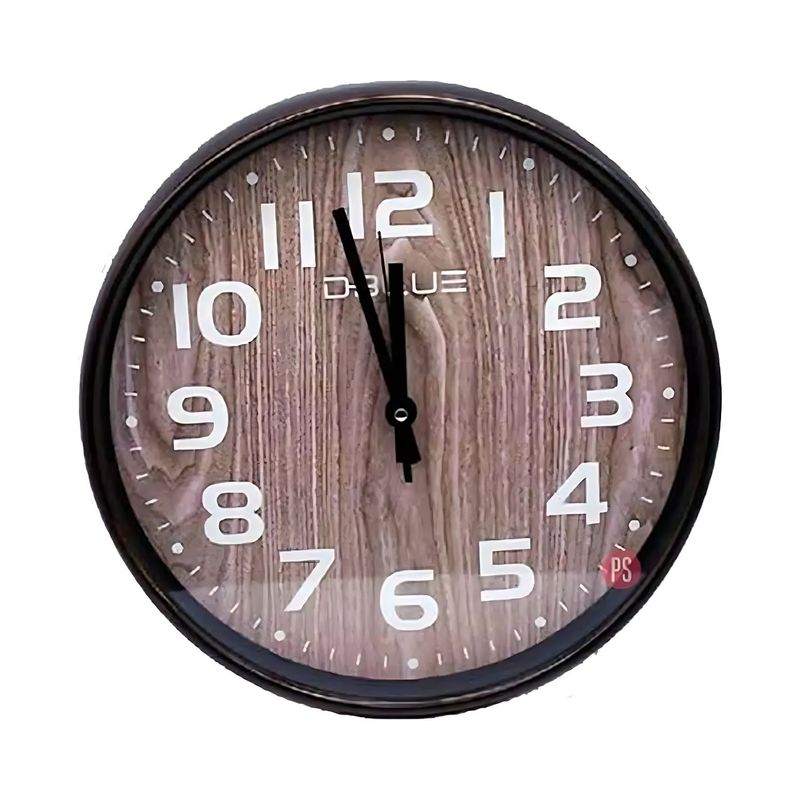 DBLUE - Reloj De Pared 31Cms Fondo Diseño Madera - Ps