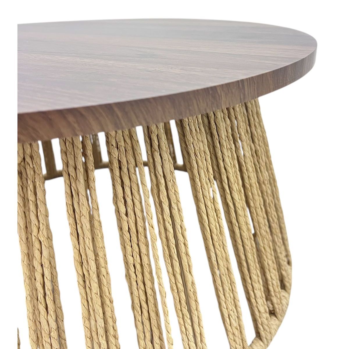 OEM - Mesa De Centro Mesa Lateral Base Mimbre Deco Boho Mediana