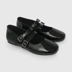 COLLOKY - Ballerina Negra de Charol de Niña talla 28 a 38