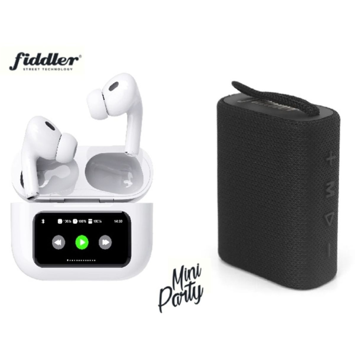 FIDDLER - Audífonos Smart Case Mini Pods + Parlante Bluetooth Fiddler Mini Party