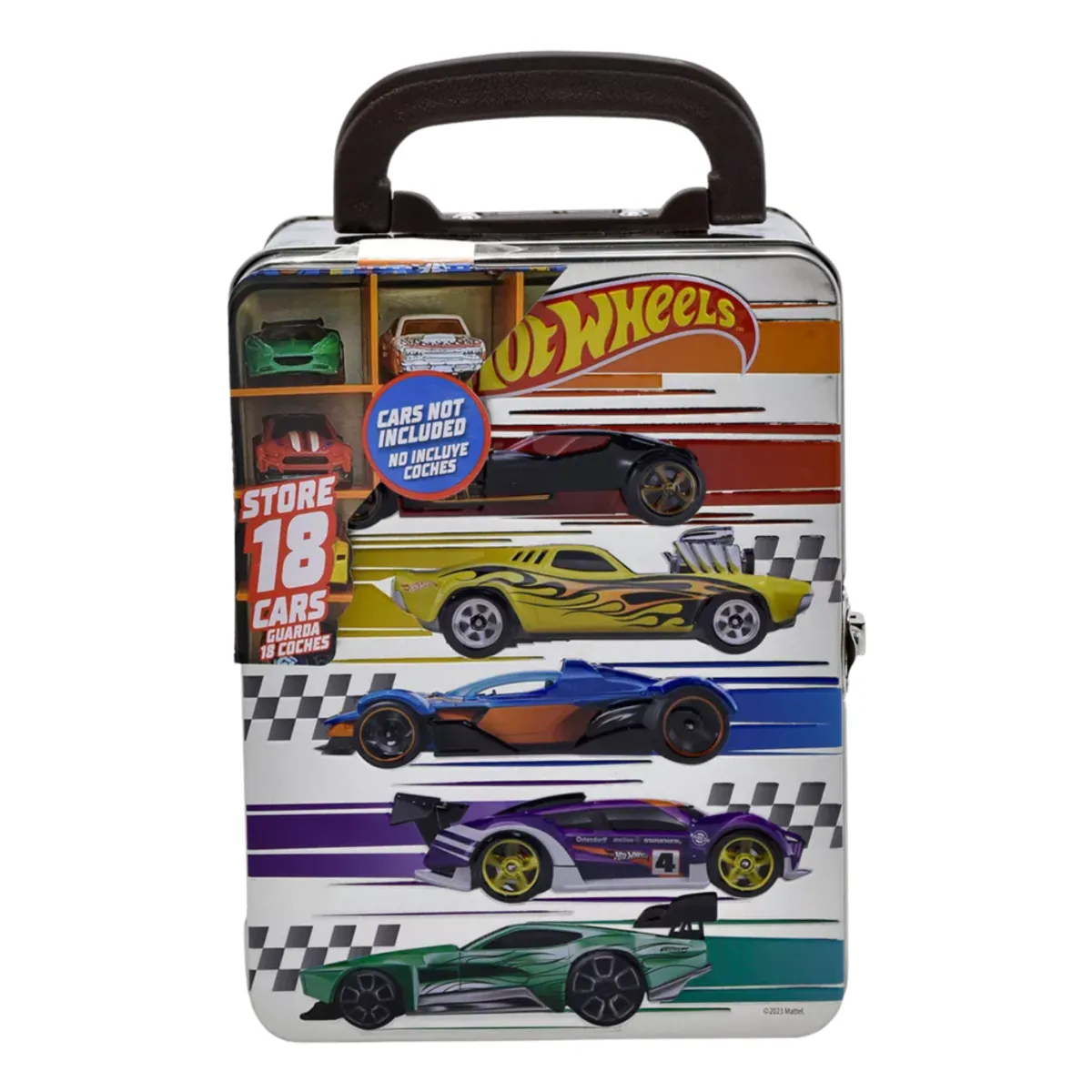 HOT WHEELS - Caja Metálica Portautos Hot Wheels Diseño A