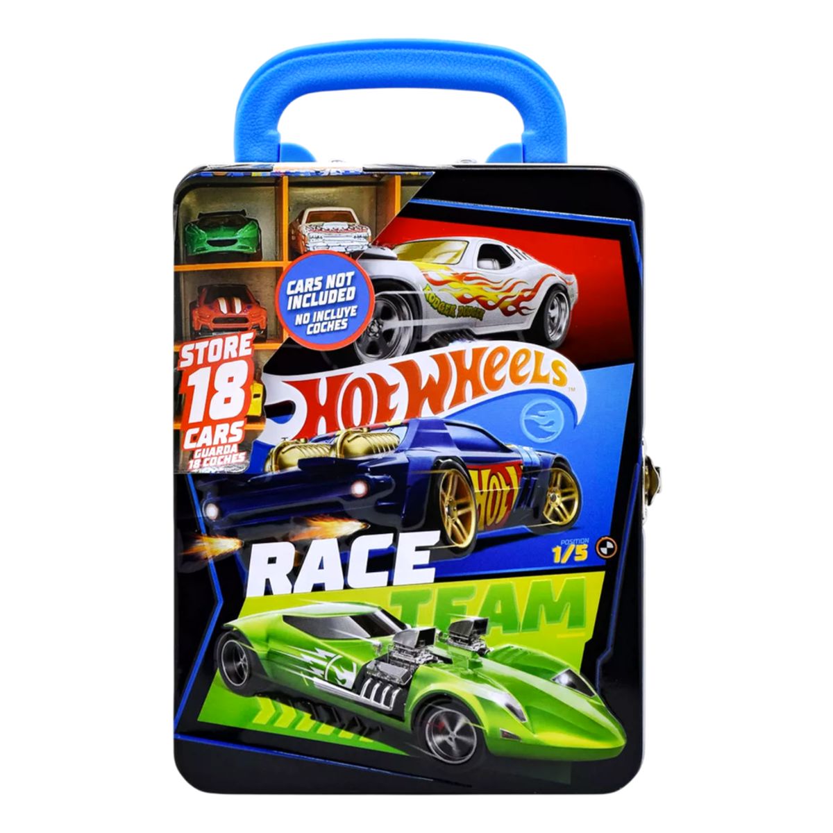 HOT WHEELS - Caja Metálica Portautos Hot Wheels Diseño C