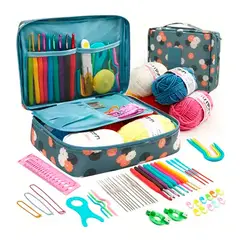 ESHOPANGIE - Set Con Estuche Crochet Silicona Accesorios Para Tejer
