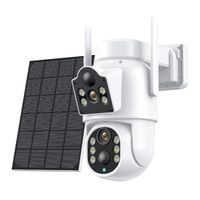 Cámara Solar 360° IP66 Visión Nocturna HD 128GB Wifi