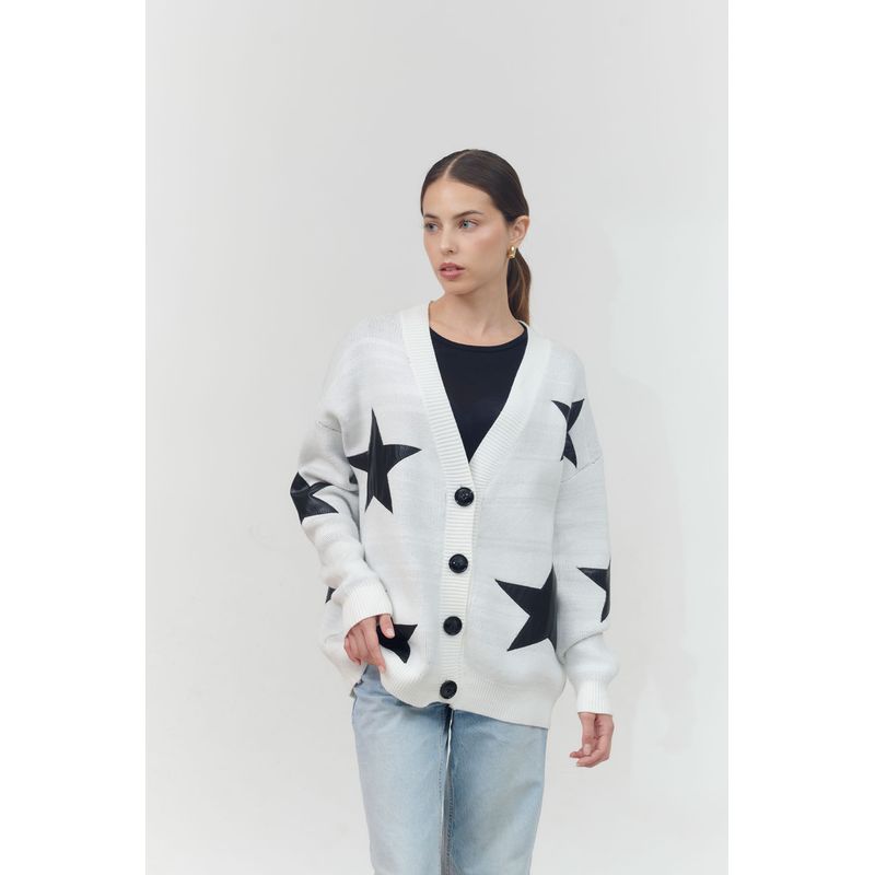 GUINDA - Chaleco con botones y estrellas en cuero SORE GUINDA