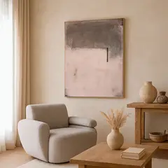 RE DECORA - Cuadro Decorativo Minimalista Beige 50X70 cm