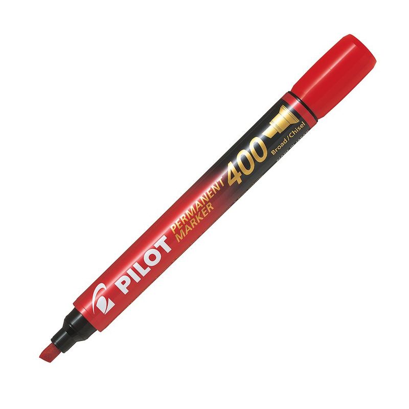 PILOT - 12 un. Marcador Permanente Biselado Rojo