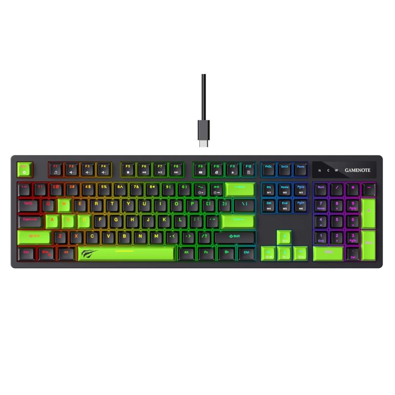 HAVIT - Teclado Gamer Mecánico Luces RGB KB893L Havit Negro