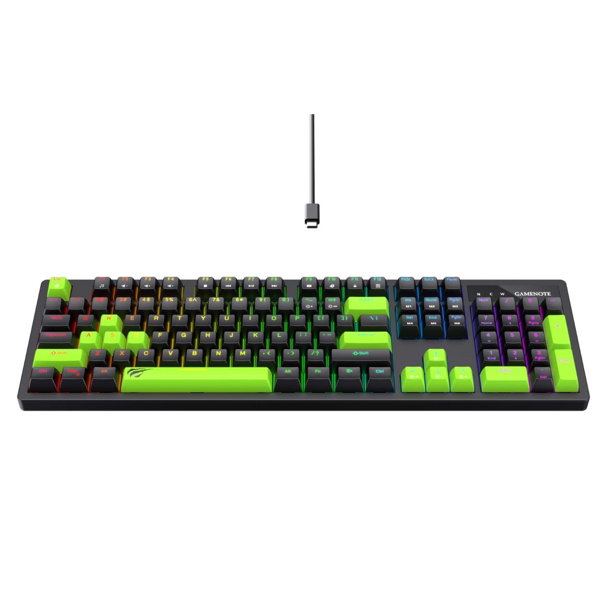HAVIT - Teclado Gamer Mecánico Luces RGB KB893L Havit Negro