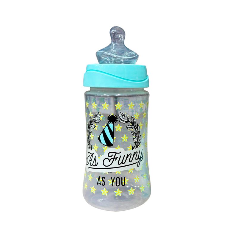 SUAVINEX - MAMADERA 270ML ANATÓMICA SILICONA AS YOU CELESTE