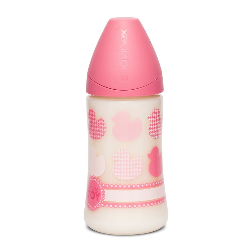 SUAVINEX - MAMADERA 270ML ANATÓMICA SILICONA TOYS ROSADO