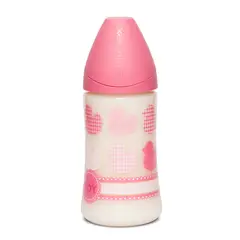 SUAVINEX - MAMADERA 270ML ANATÓMICA SILICONA TOYS ROSADO