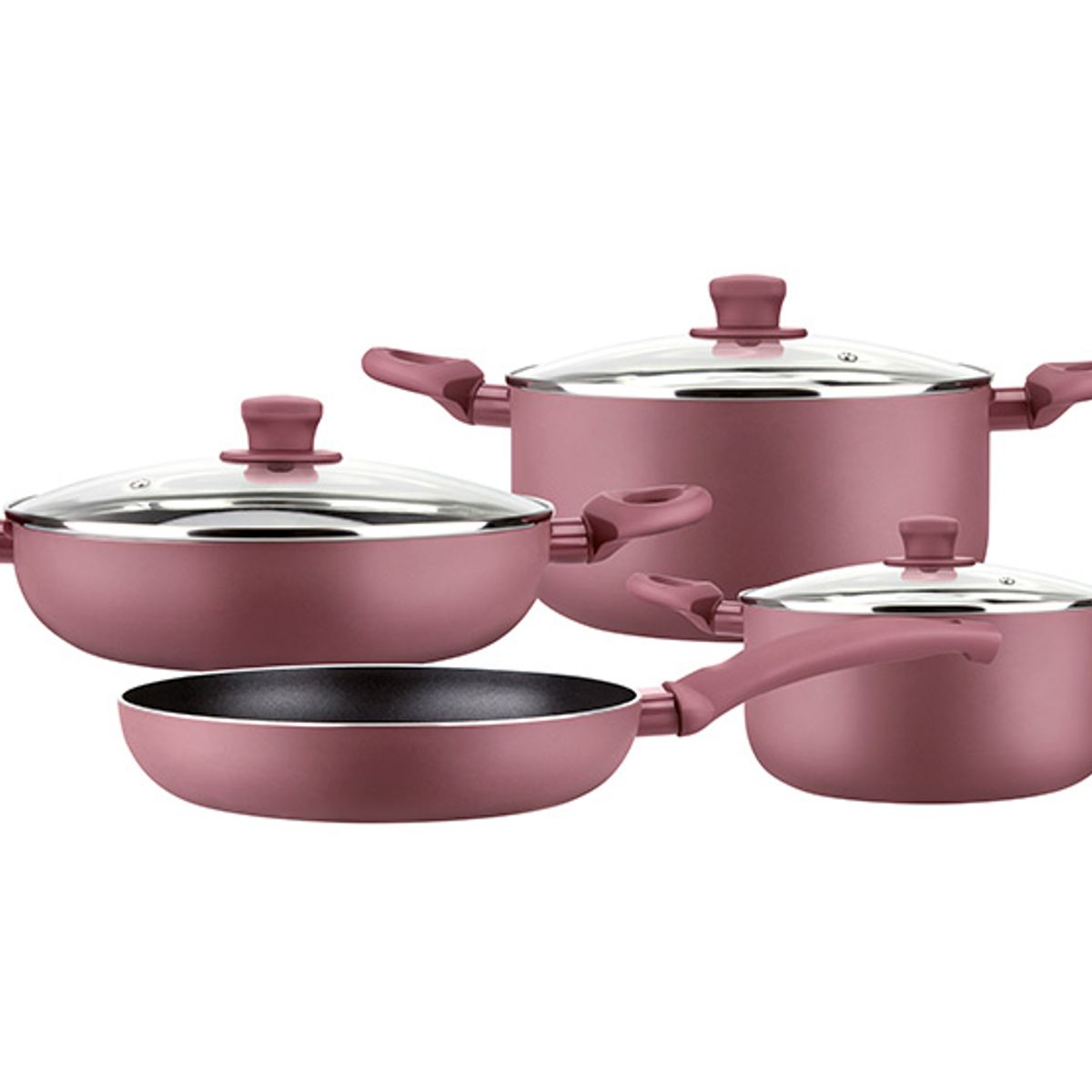 MARMICOC - Ollas Batería De Cocina Set 7 Piezas  Spring  Marca Marmicoc