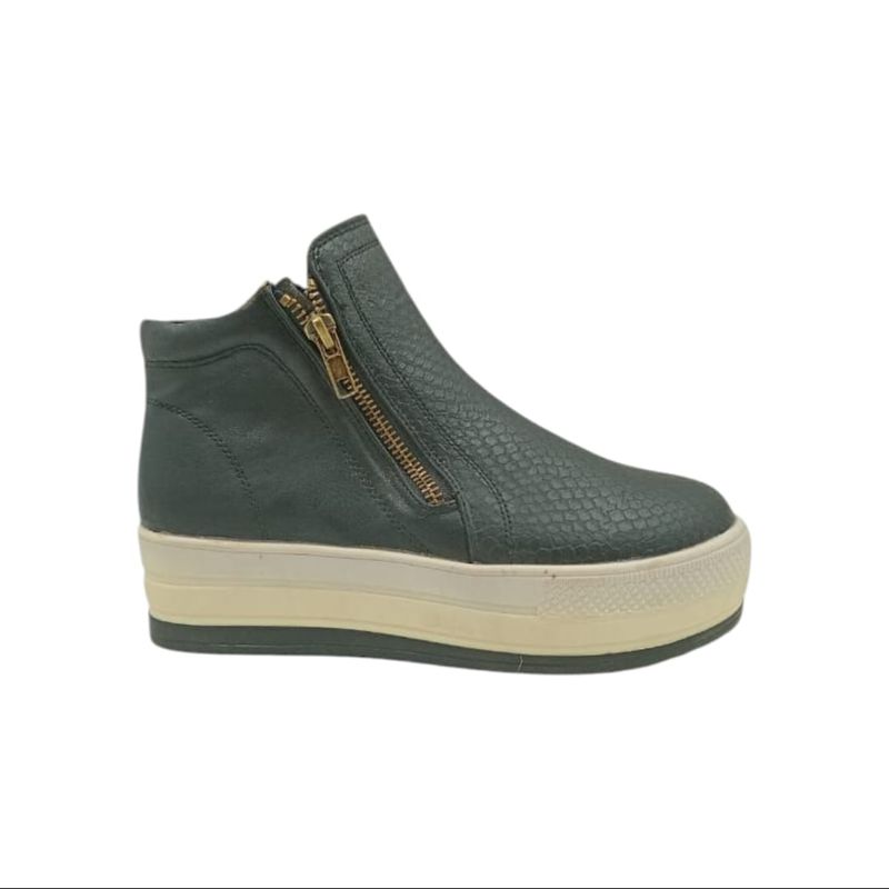 HERIEL - Zapatilla Negra Plataforma Mujer