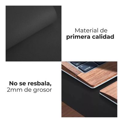 Imagen 2 del producto Alfombrilla Mousepad Cuero Cubierta Escritorio 80x40 Cm Color Negro