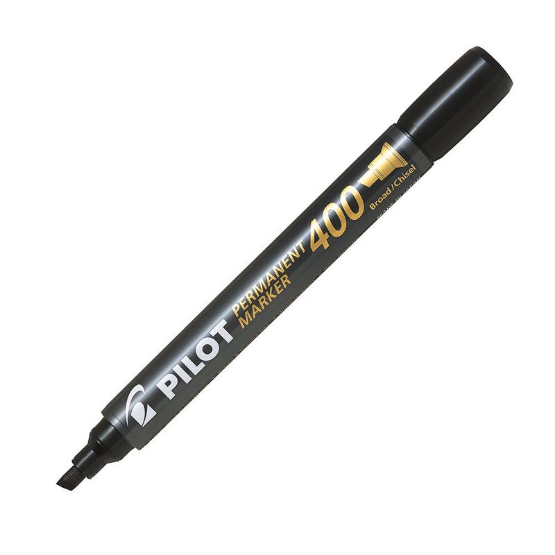PILOT - 12 un. Marcador Permanente Biselado Negro