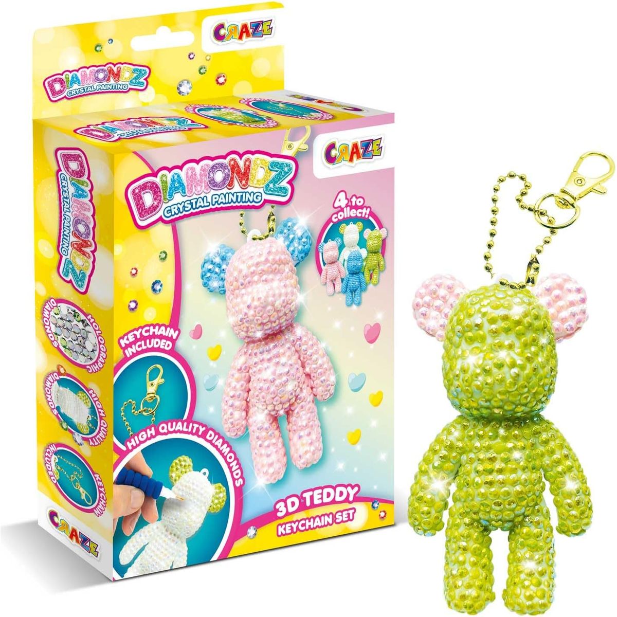 GENERICO - Set Llavero Osito De Peluche 3d Diy Diamantes Armables