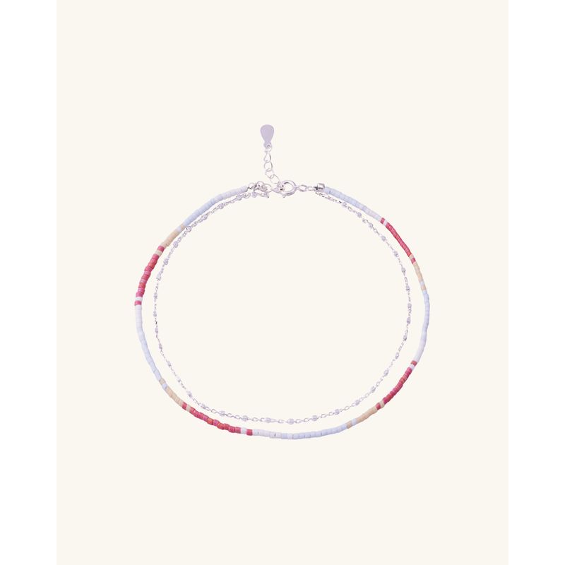 ZAZU - Tobillera Capri con Cadena de Plata