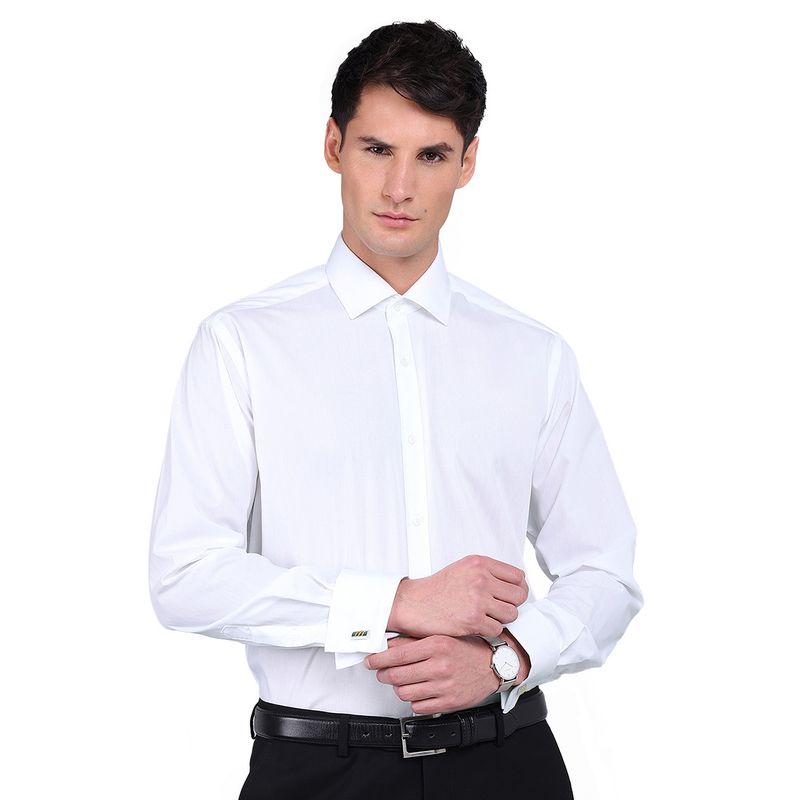 VAN HEUSEN - Camisa Formal Doble Puño Frances Para Colleras Blanca Van Heusen