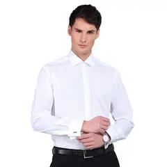 VAN HEUSEN - Camisa Formal Doble Puño Frances Para Colleras Blanca