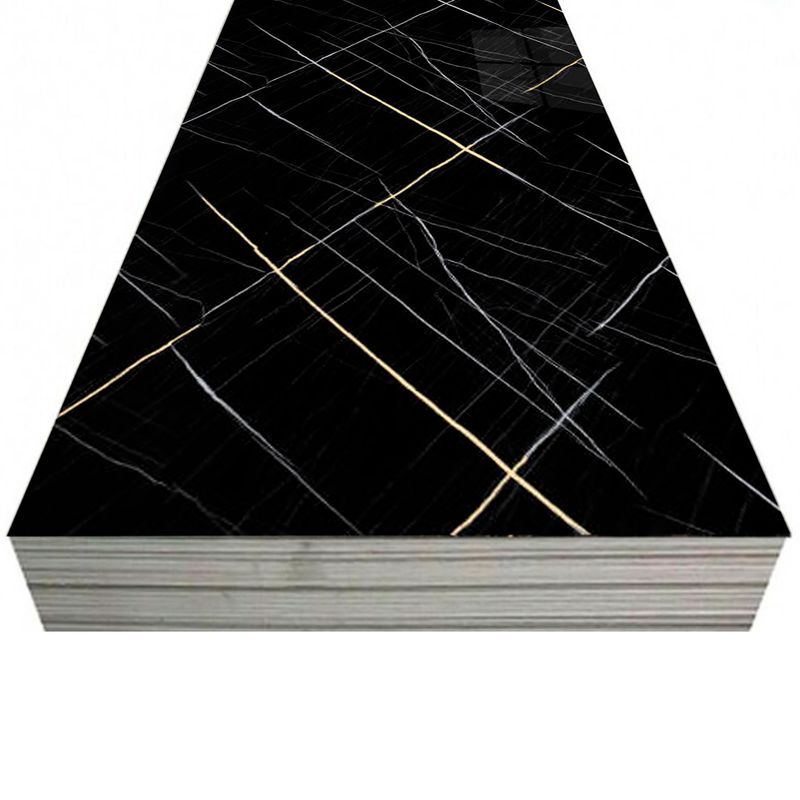 JOYTEK - Plancha Decorativa PVC UV Negro Mármol Raize 244x122cm 25mm