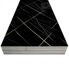 JOYTEK - Plancha Decorativa PVC UV Negro Mármol Raize 244x122cm 25mm