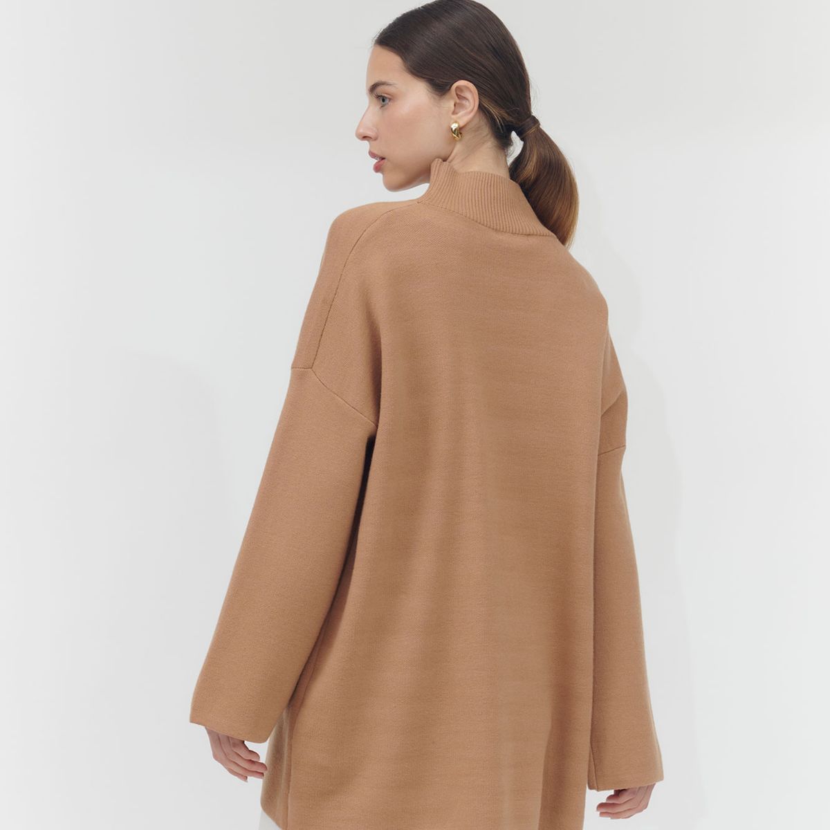 GUINDA - Sweater cuello medio y manga ancha RAZE GUINDA