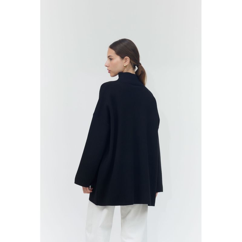 GUINDA - Sweater cuello medio y manga ancha RAZE GUINDA