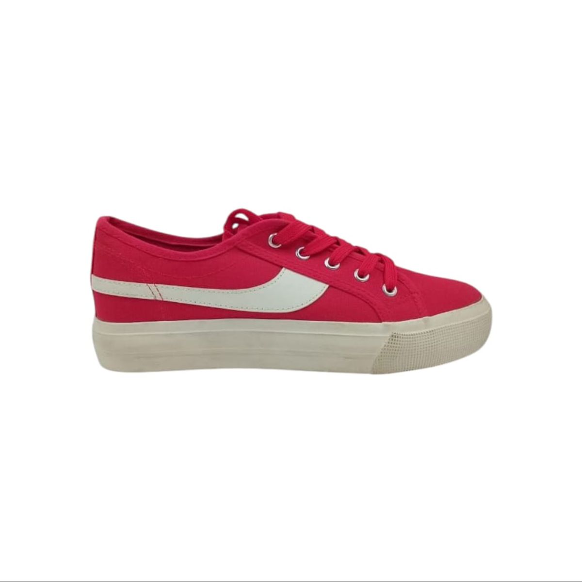 HERIEL - Zapatilla Roja Textil Mujer