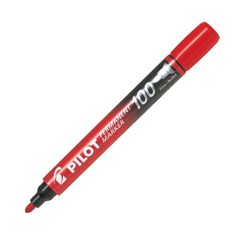 PILOT - 12 un. Marcador Permanente Fino Rojo