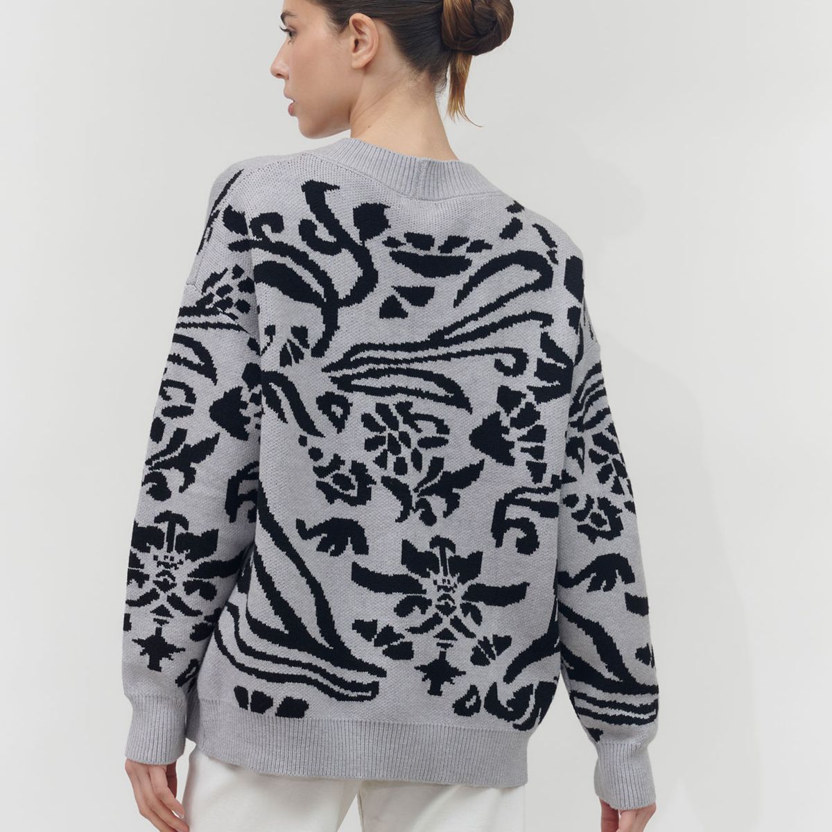 GUINDA - Chaleco con botones de joya AIRA GUINDA