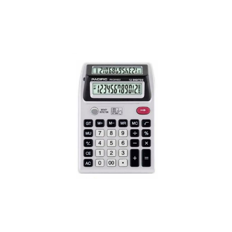 PACIFIC - Calculadora Con Doble Pantalla De 12 Dígitos - PS