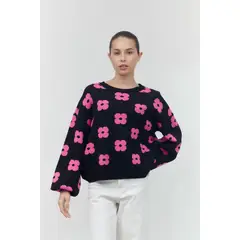 GUINDA - Sweater cuello redondo manga aglobada Loona