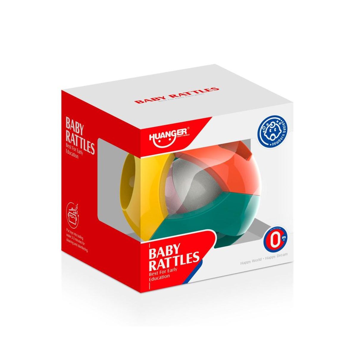 HUANGER - Pelota Didáctica con Sonajero - Huanger