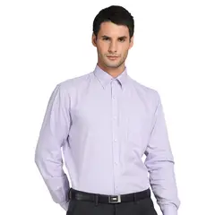 VAN HEUSEN - Camisa LIla y Blanco Cuadros Formal Tailored Fit Con Bolsillo