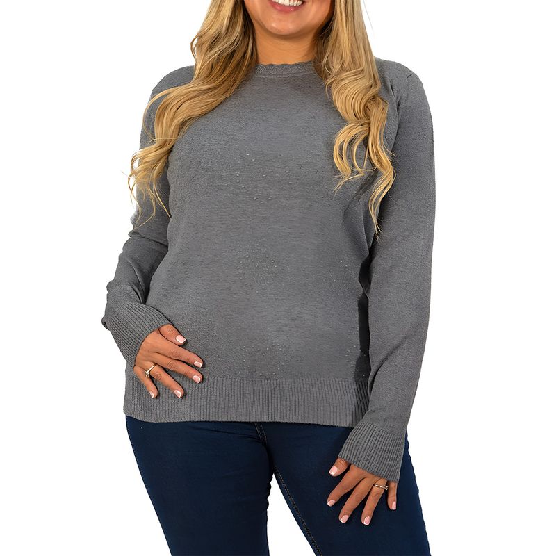 MPROPIA - Sweater mujer texturado colores corazones Extra linda