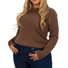 MPROPIA - Sweater mujer texturado colores corazones Extra linda