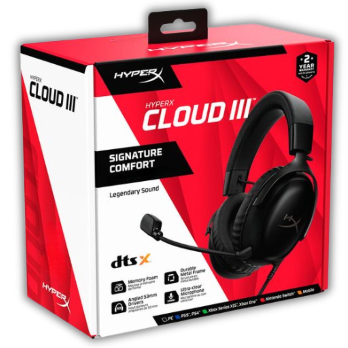 HYPERX - Audífonos HyperX Cloud III USB Comfort Multiplataforma Black
