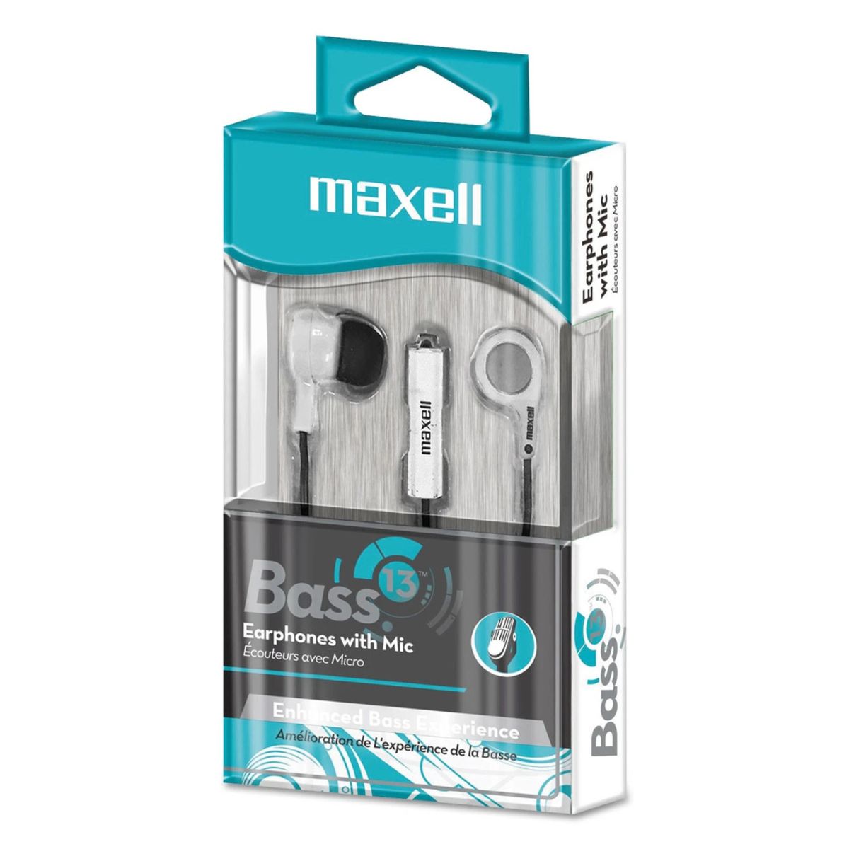 MAXELL - AUDIFONOS MANOS LIBRES MAXELL BASS13 B-13 BLANCO